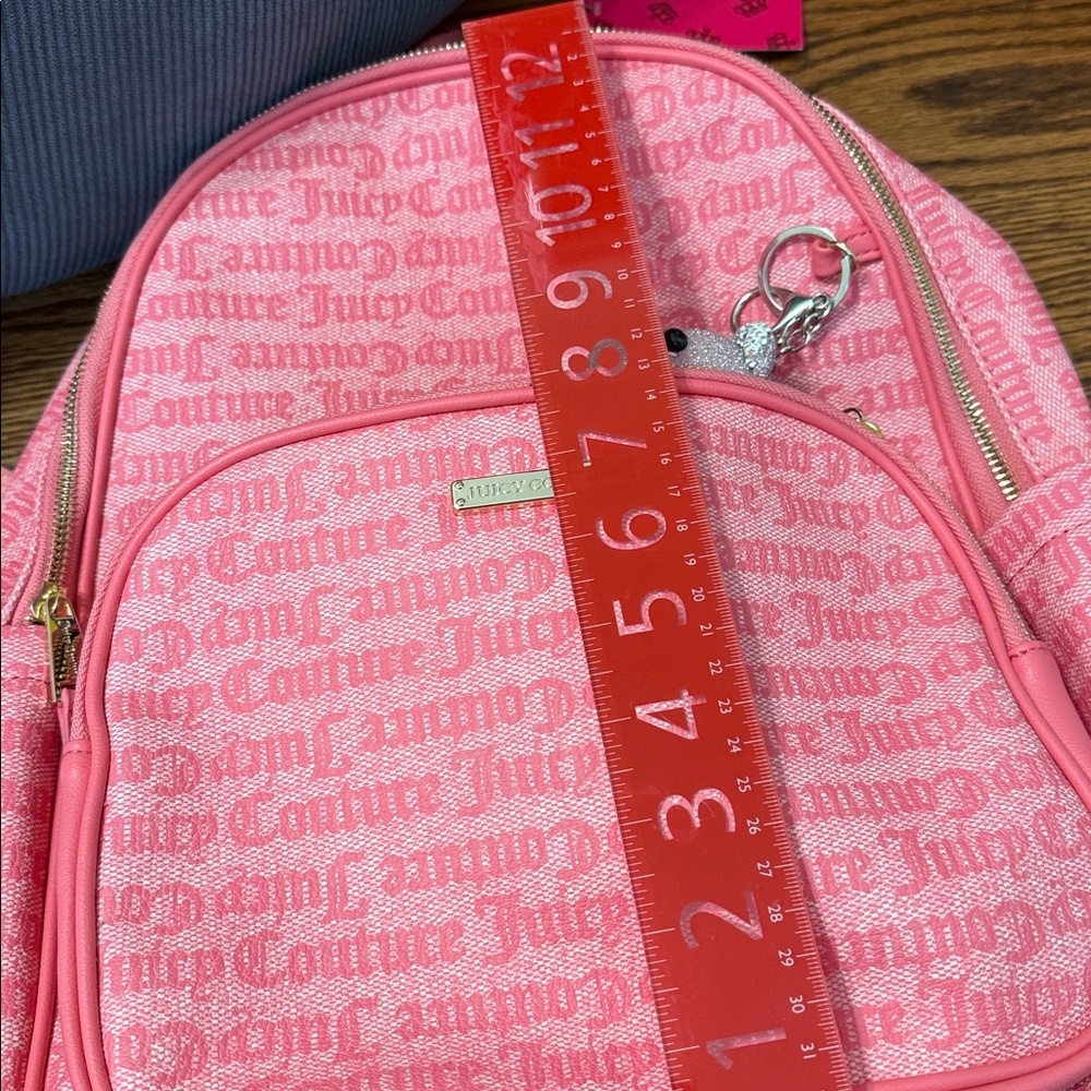 Juicy Couture Pink Kids Backpack with Sparkly Bear Charm - Picture 15 of 15